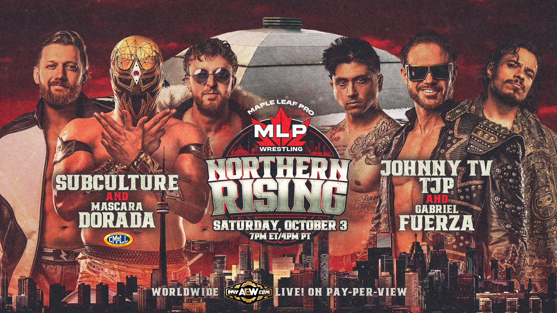 MÁSCARA DORADA & SUBCULTURE VS. TJP, JOHNNY TV & GABRIEL FUERZA